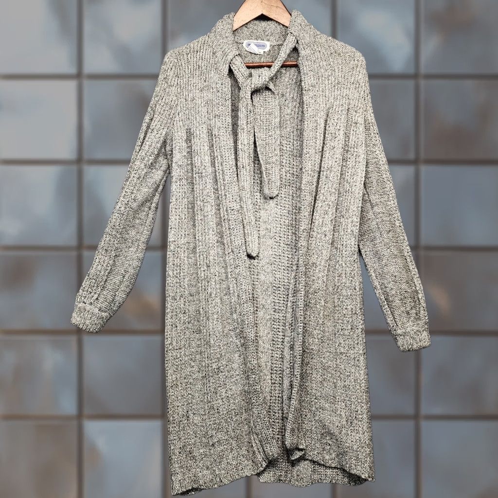 Vintage VINTAGE Impressions Sweater Cardigan Womens M Grey Silk Wool Long Duster Hong Kong Size M / US 6-8 / IT 42-44 - 1 Thumbnail