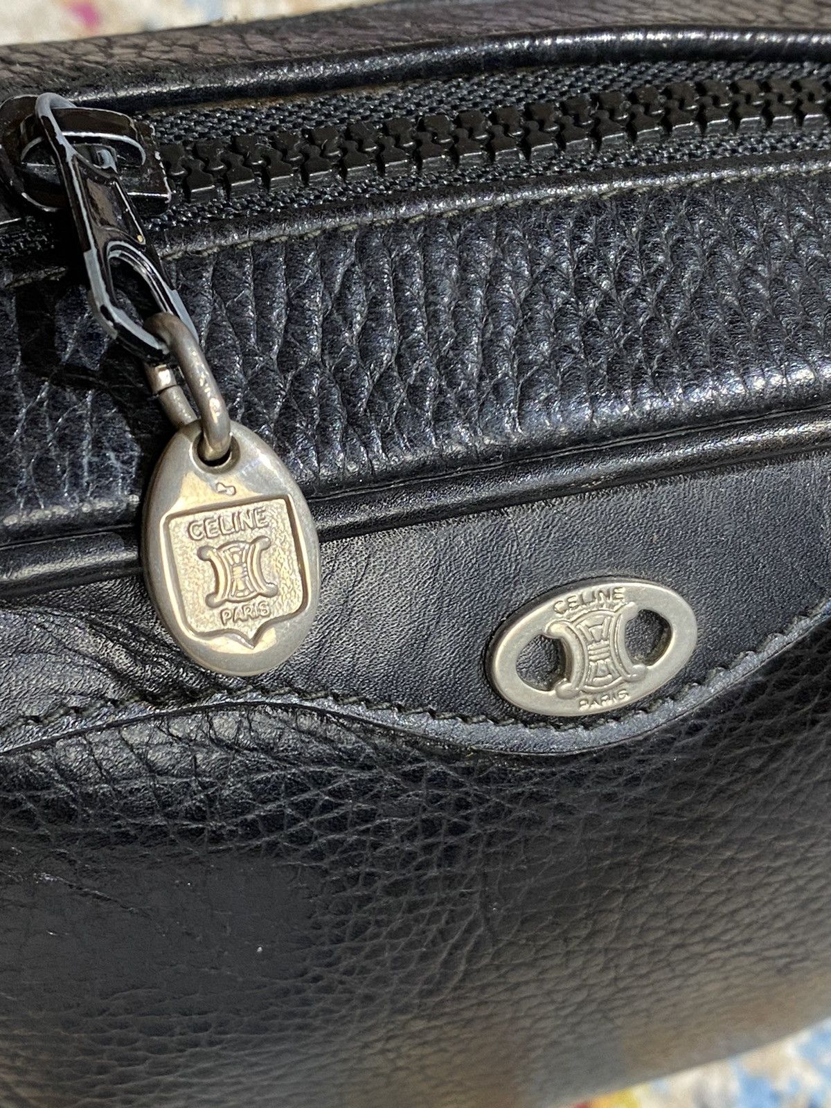 Celine × Vintage Vintage Celine Black Mini Crossbody Box Zipper Bag Size ONE SIZE - 9 Thumbnail