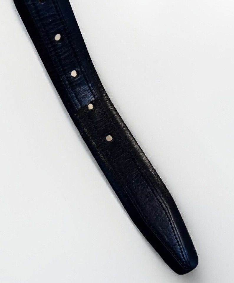 Trafalgar Trafalgar Cortina Men's Sz 36 Black Leather Belt 1.25" Size 36 - 3 Thumbnail