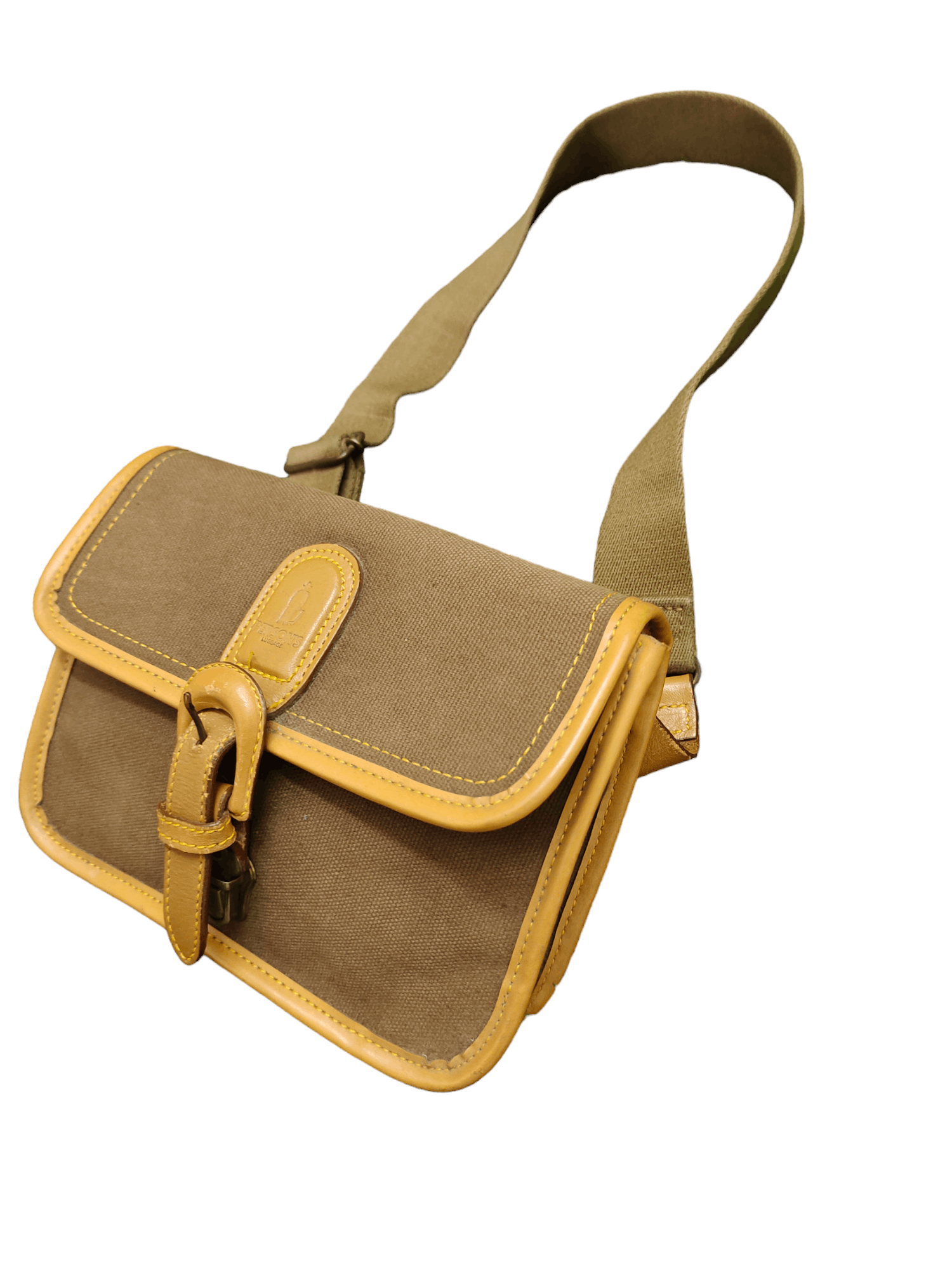 PERSON'S Vintage Persons Duck Cotton Leather Lining Belt Bag Size ONE SIZE - 3 Thumbnail