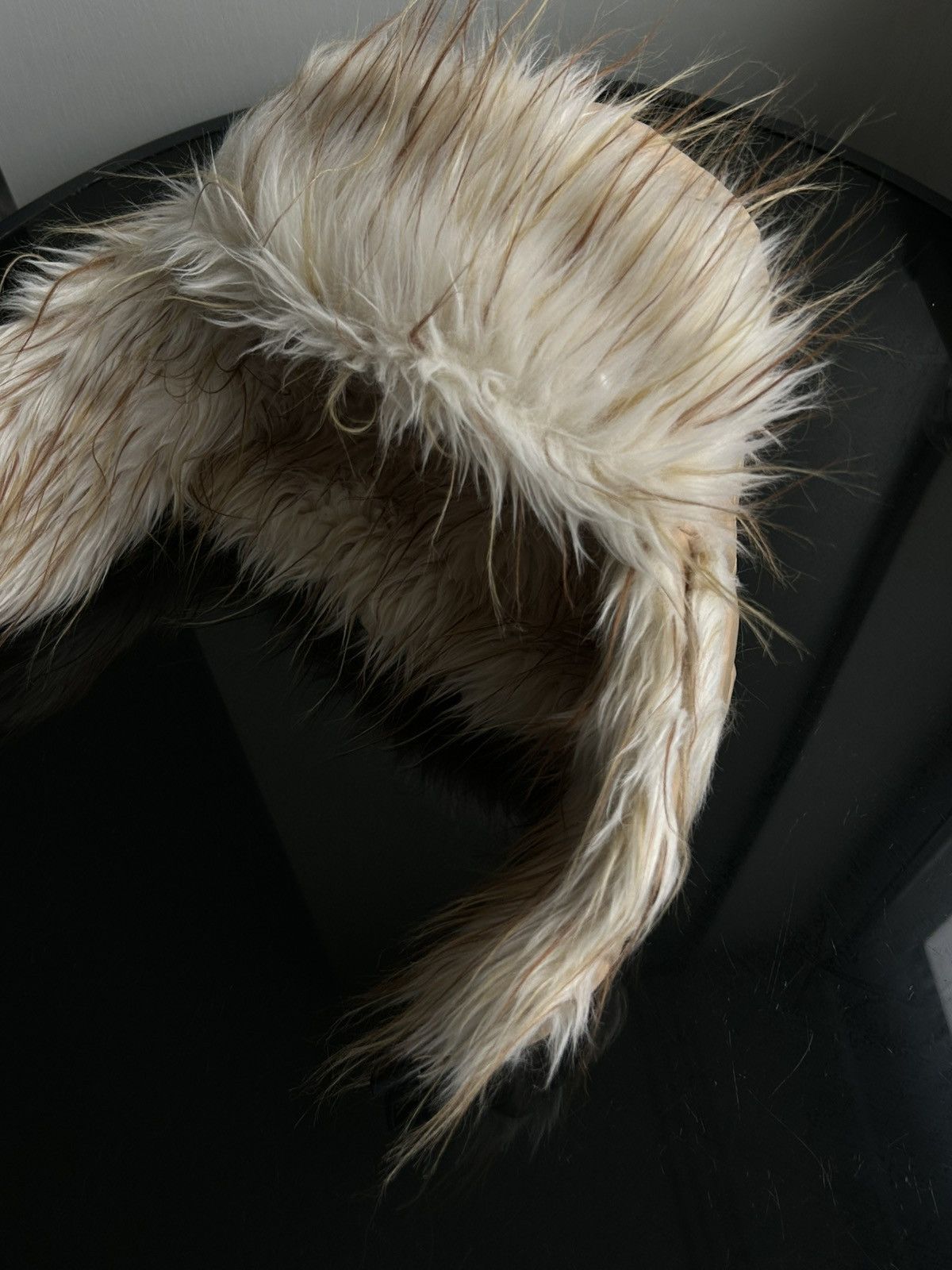 Japanese Brand Trapper Winter Hat FAUX FUR Ear Flaps Cream Ivory Buckle Fox Size ONE SIZE - 8 Thumbnail