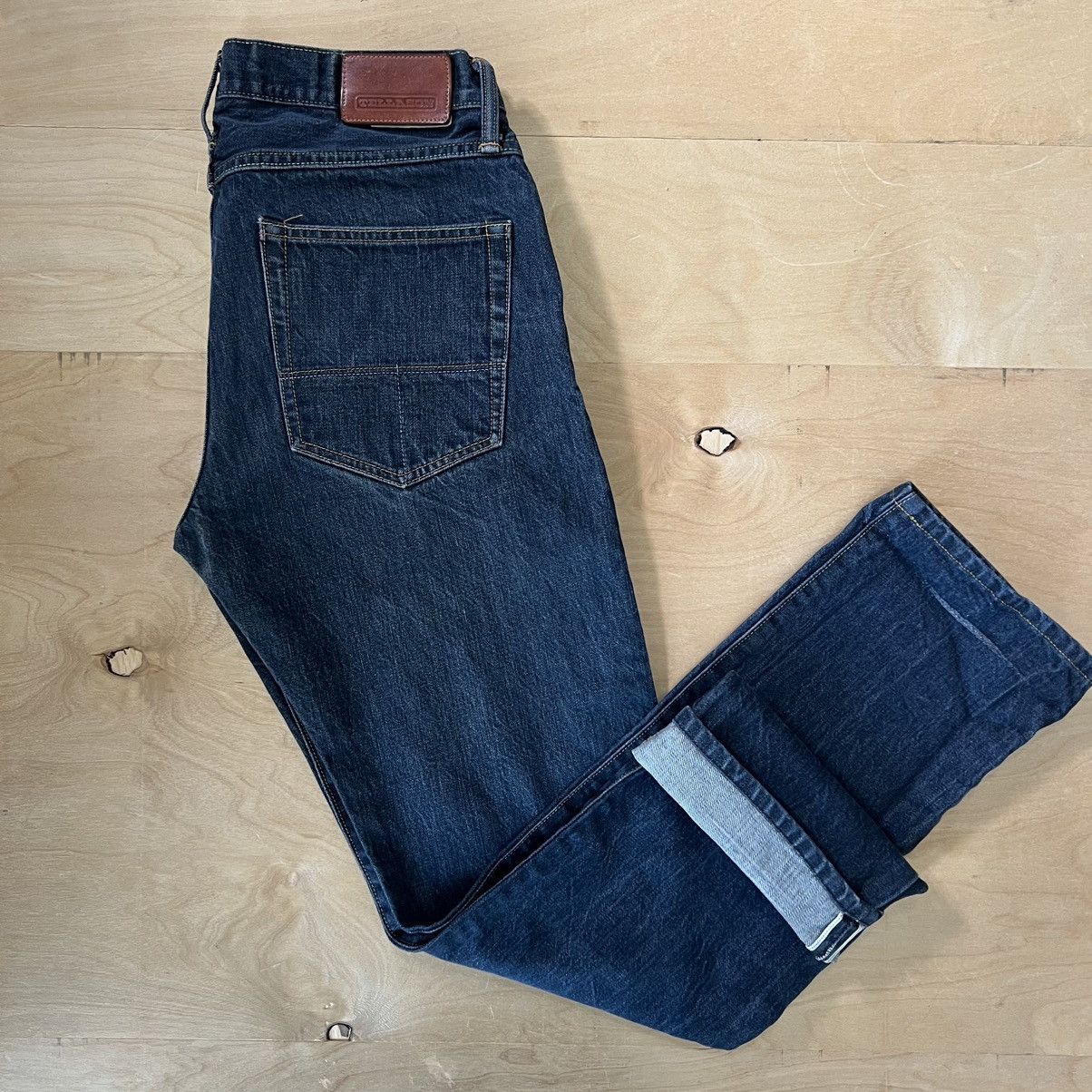 image of Tellason Selvedge Jeans 34 Blue White Oak Cone Denim Slim, Men's