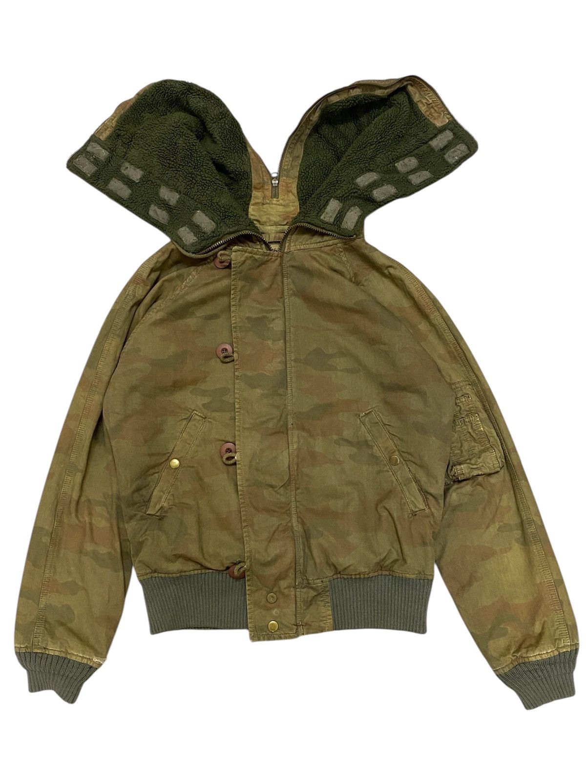 Avirex Avirex N-2B Split Hood Bomber Jacket Camo Flight Grunge Size US M / EU 48-50 / 2 - 1 Thumbnail