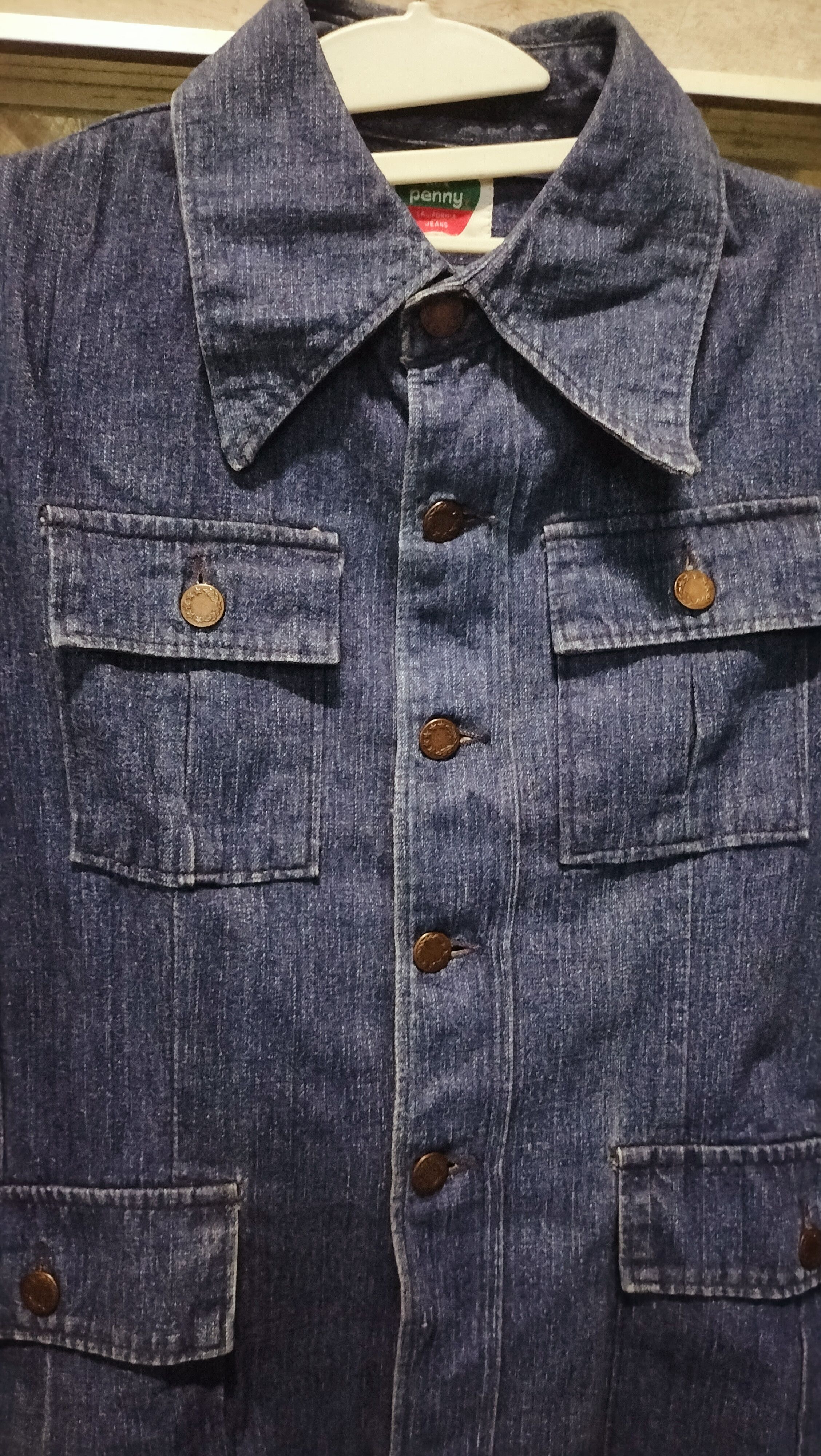 Vintage 70s Rox Penny Denim Jacket Fashion Rockstar Size M / US 6-8 / IT 42-44 - 5 Thumbnail