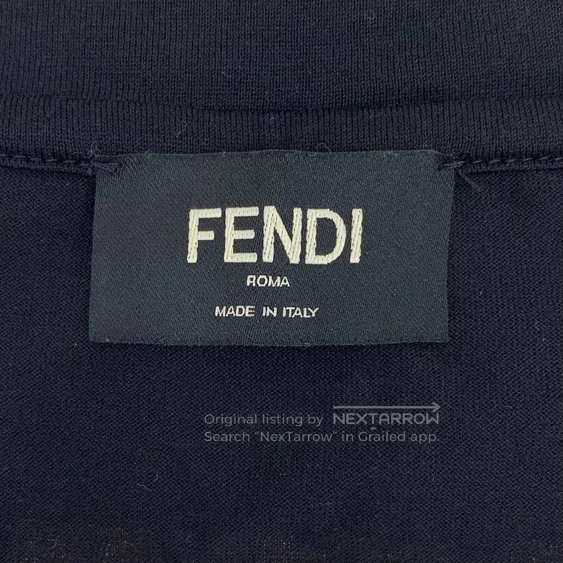 Fendi Fendi Black and White Color Block Letter Print Cotton T. Size US M / EU 48-50 / 2 - 5 Thumbnail