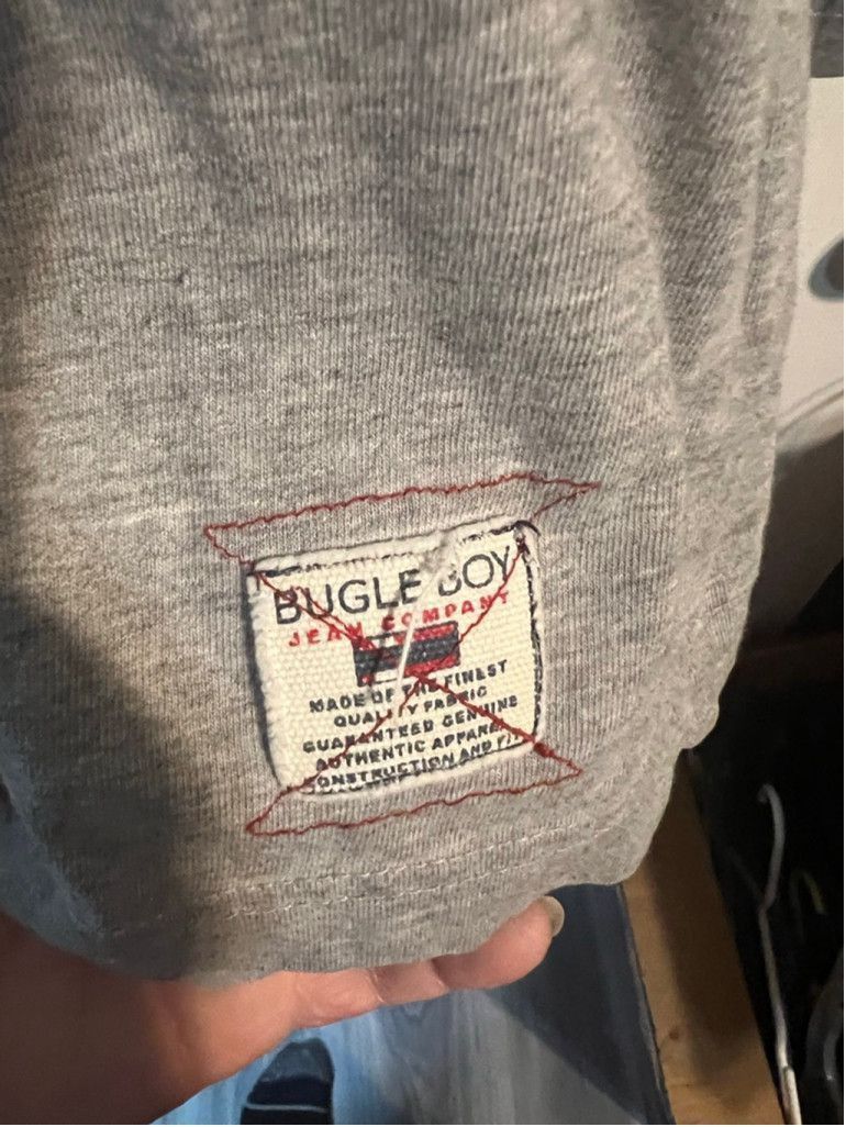 Bugle Boy Men's Bugle Boy Grey & Blue 77 Long Sleeve Tee Shirt M Size US M / EU 48-50 / 2 - 4 Thumbnail