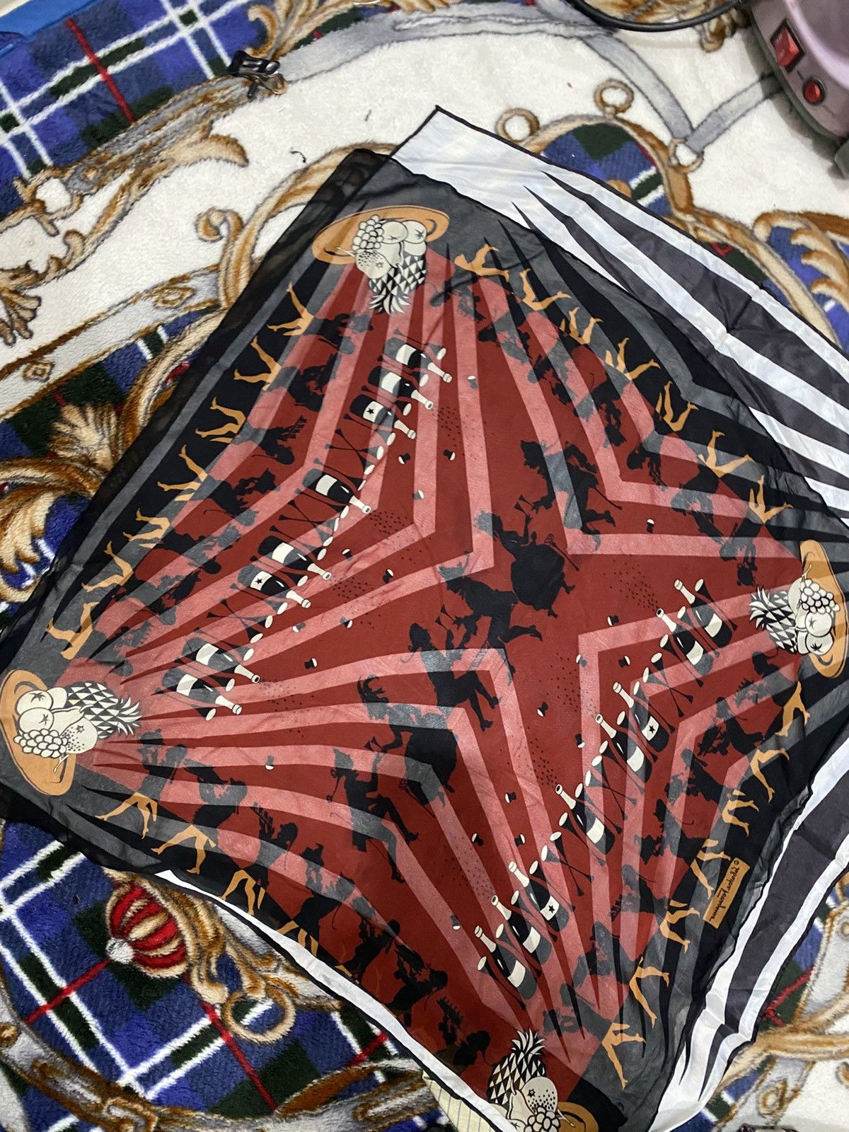 Salvatore Ferragamo Selvatore Ferragamo Scarf Size 26X26 inches Size ONE SIZE - 3 Thumbnail