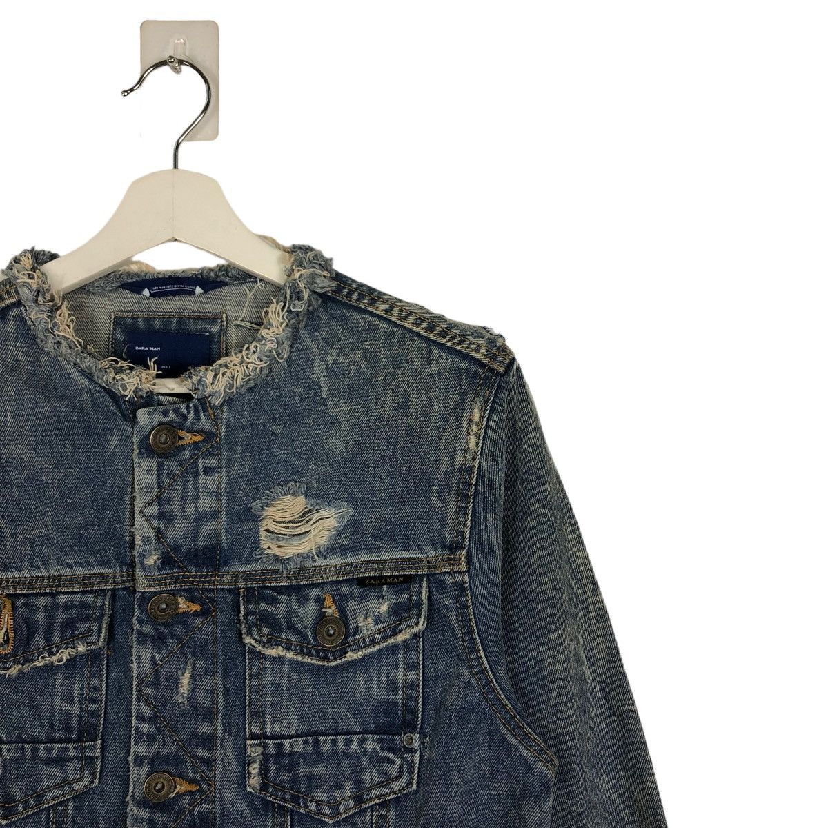 Japanese Brand × Zara 🔥 ZARA MAN DISTRESS DENIM JACKET Size US S / EU 44-46 / 1 - 6 Thumbnail
