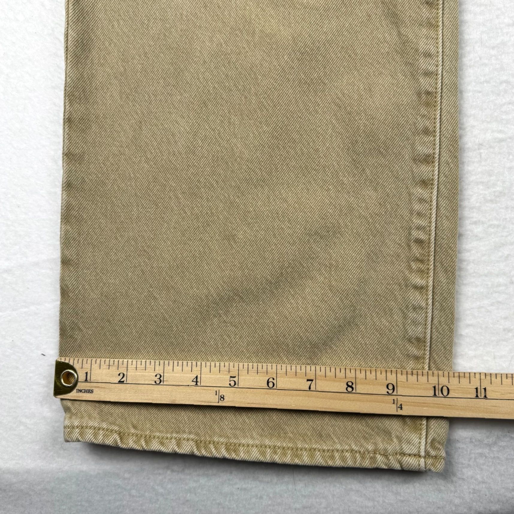 Levi's VINTAGE Levi's Premium Ribcage Wide Leg Jeans 25x32 Womens Beige Tan Denim 5-Pocket Wide-Leg Baggy Size 42" / US 20 - 7 Thumbnail