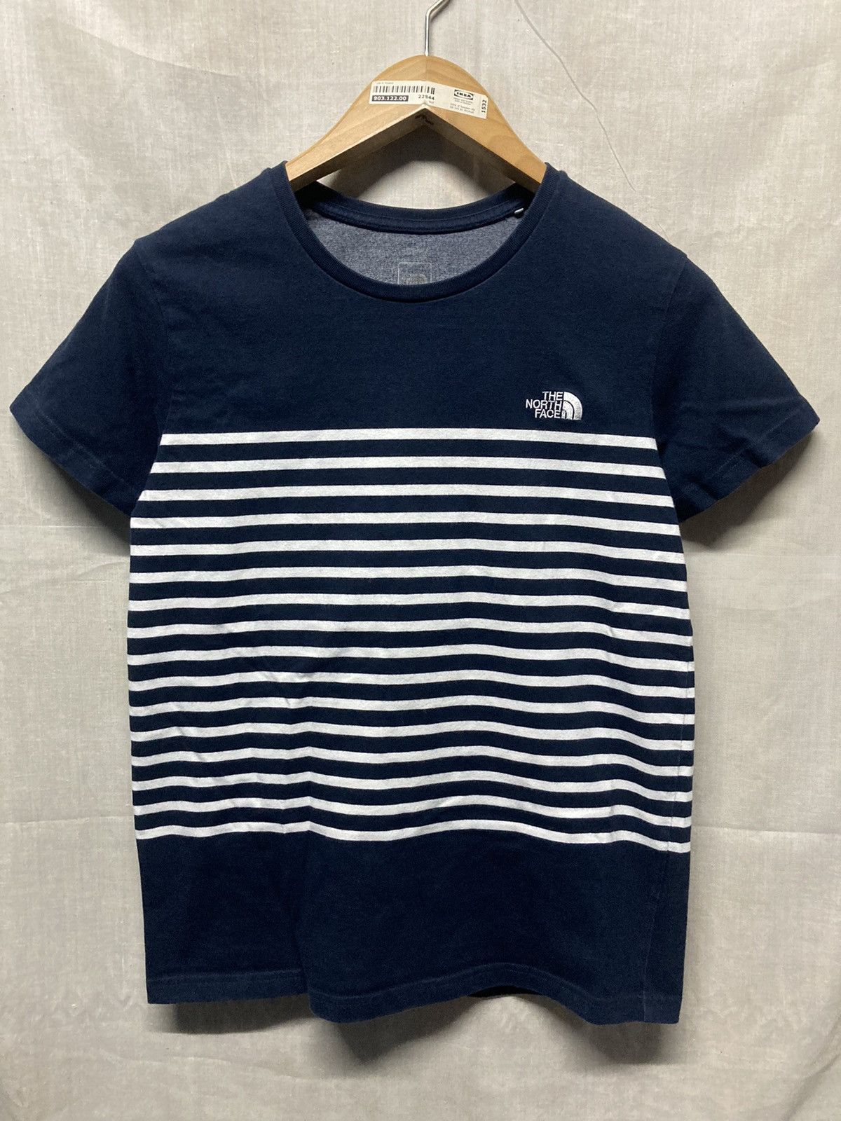 The North Face The North Face Navy Striped Tee Size L / US 10 / IT 46 - 1 Thumbnail