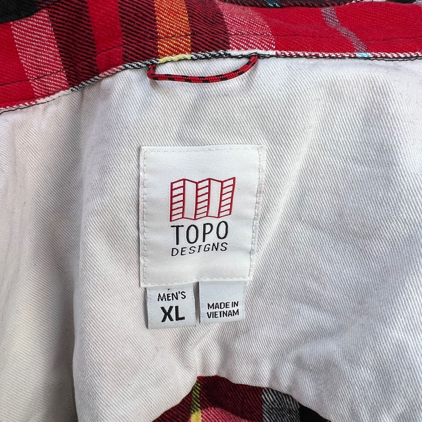 Topo Designs Topo Designs Plaid Field Shirt Red Flannel Organic Cotton Size US XL / EU 56 / 4 - 3 Thumbnail