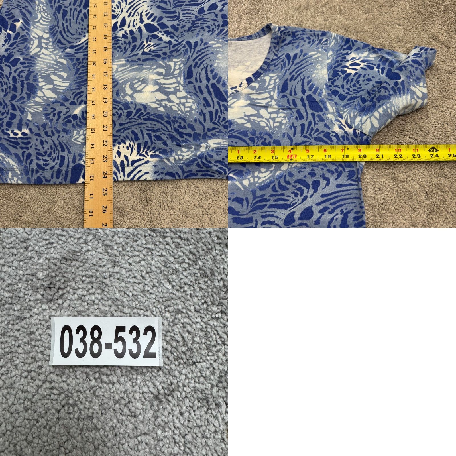 Vintage Salon Studio T-Shirt Womens Blue Animal Print Crew Neck Short Sleeve Regular Fit L Size L / US 10 / IT 46 - 8 Thumbnail