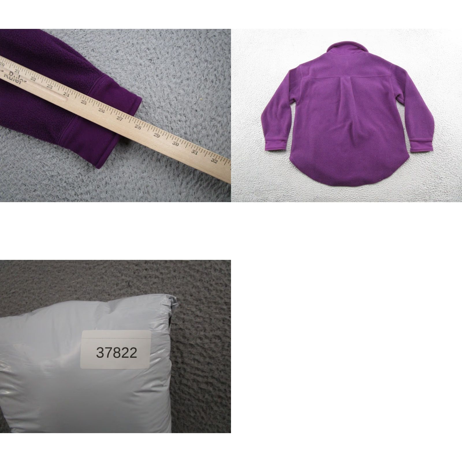 Vintage ODDI Shacket Women's S Purple Heavy Fleece Button Front Pockets Size S / US 4 / IT 40 - 8 Thumbnail
