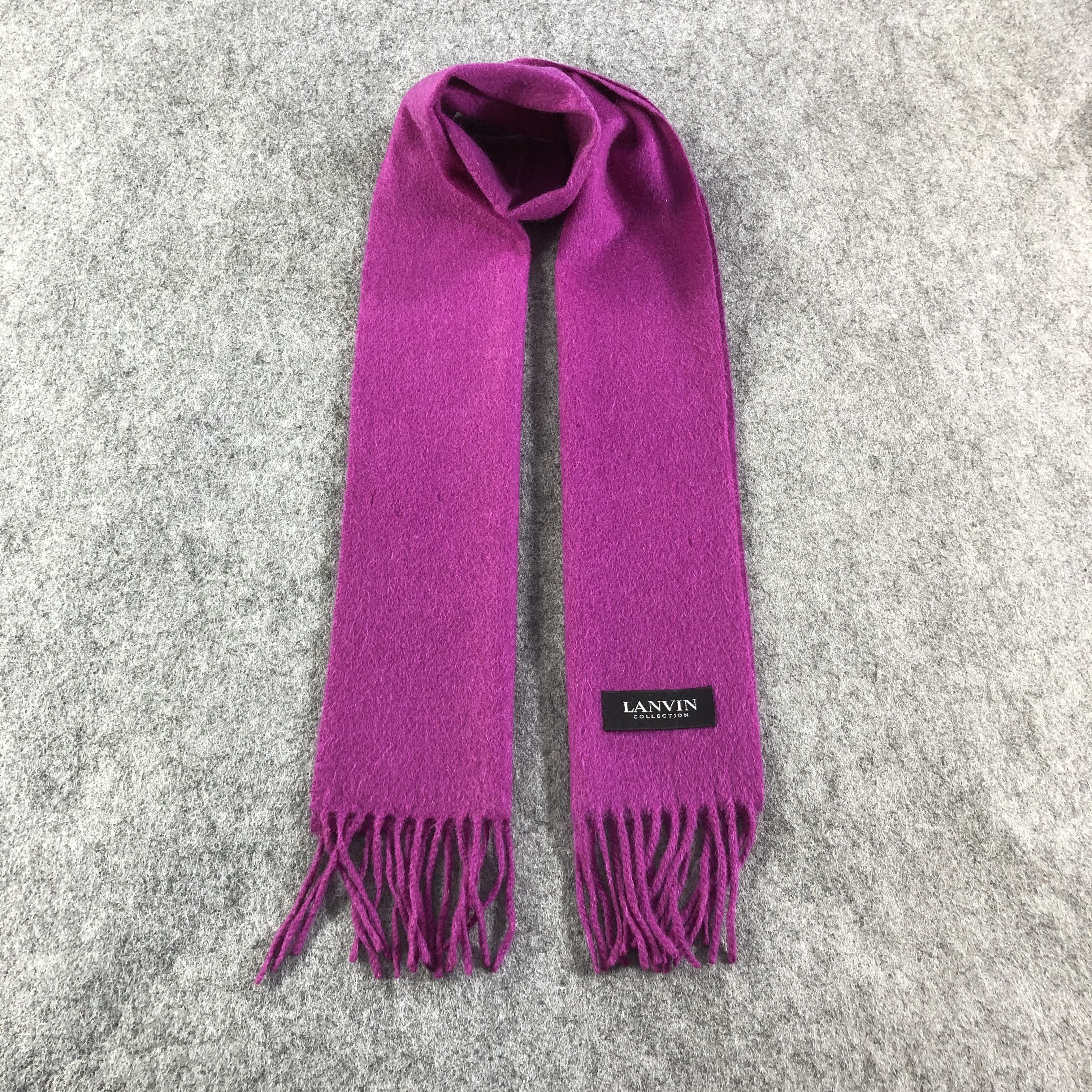Lanvin Lanvin Vivid Colored Cashmere Scarf Muffler V1632 Size ONE SIZE - 1 Thumbnail