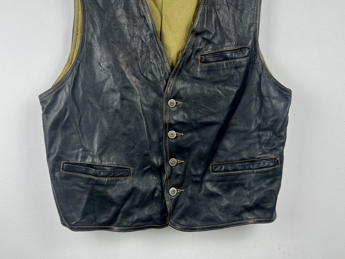 Vintage Real Leather Black Rare Classic Streetwear Vintage Vest Size US L / EU 52-54 / 3 - 4 Thumbnail