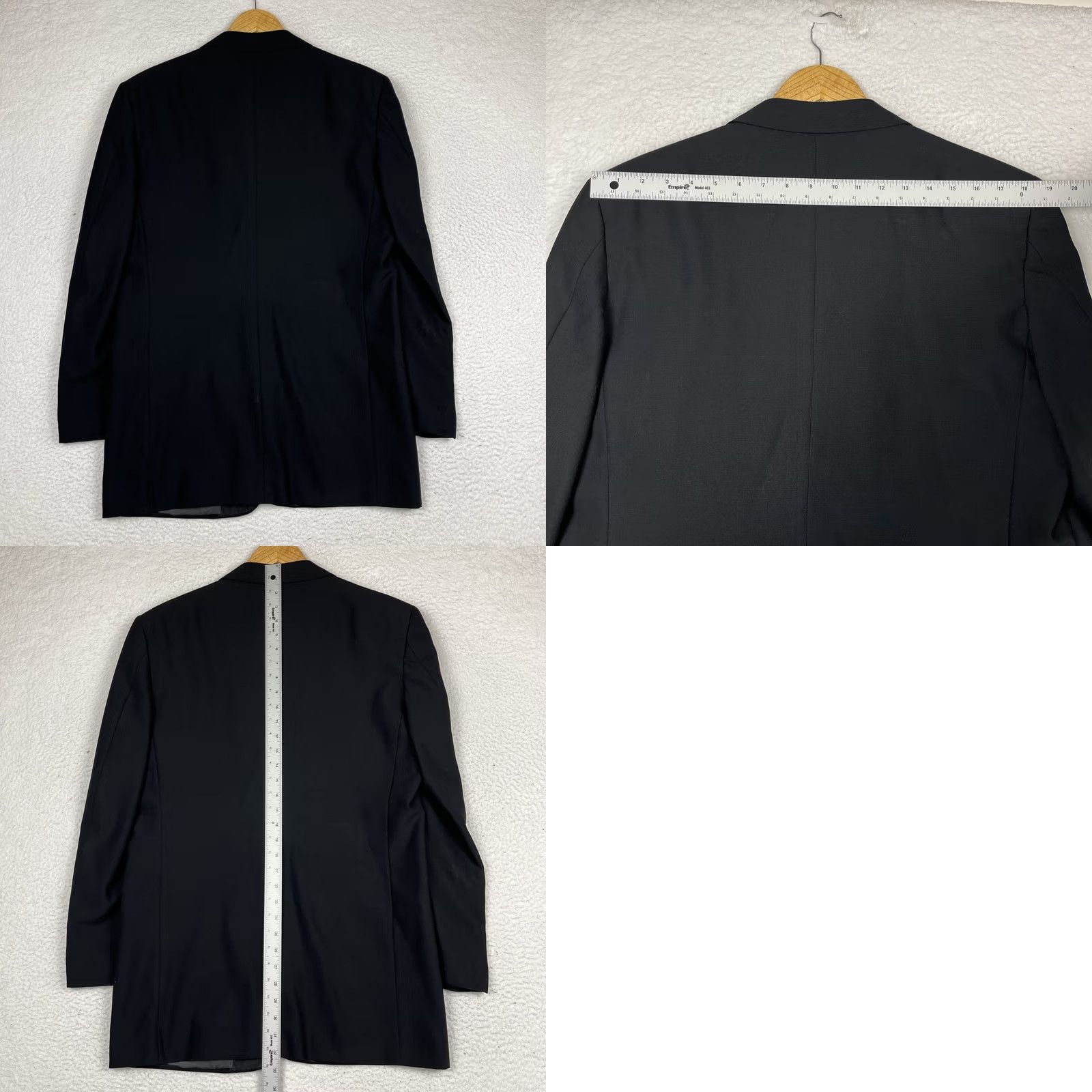 Giorgio Armani VINTAGE Giorgio Armani Mani Tuxedo Jacket 80s Black Wool 42 Long Men Size 42R - 8 Thumbnail