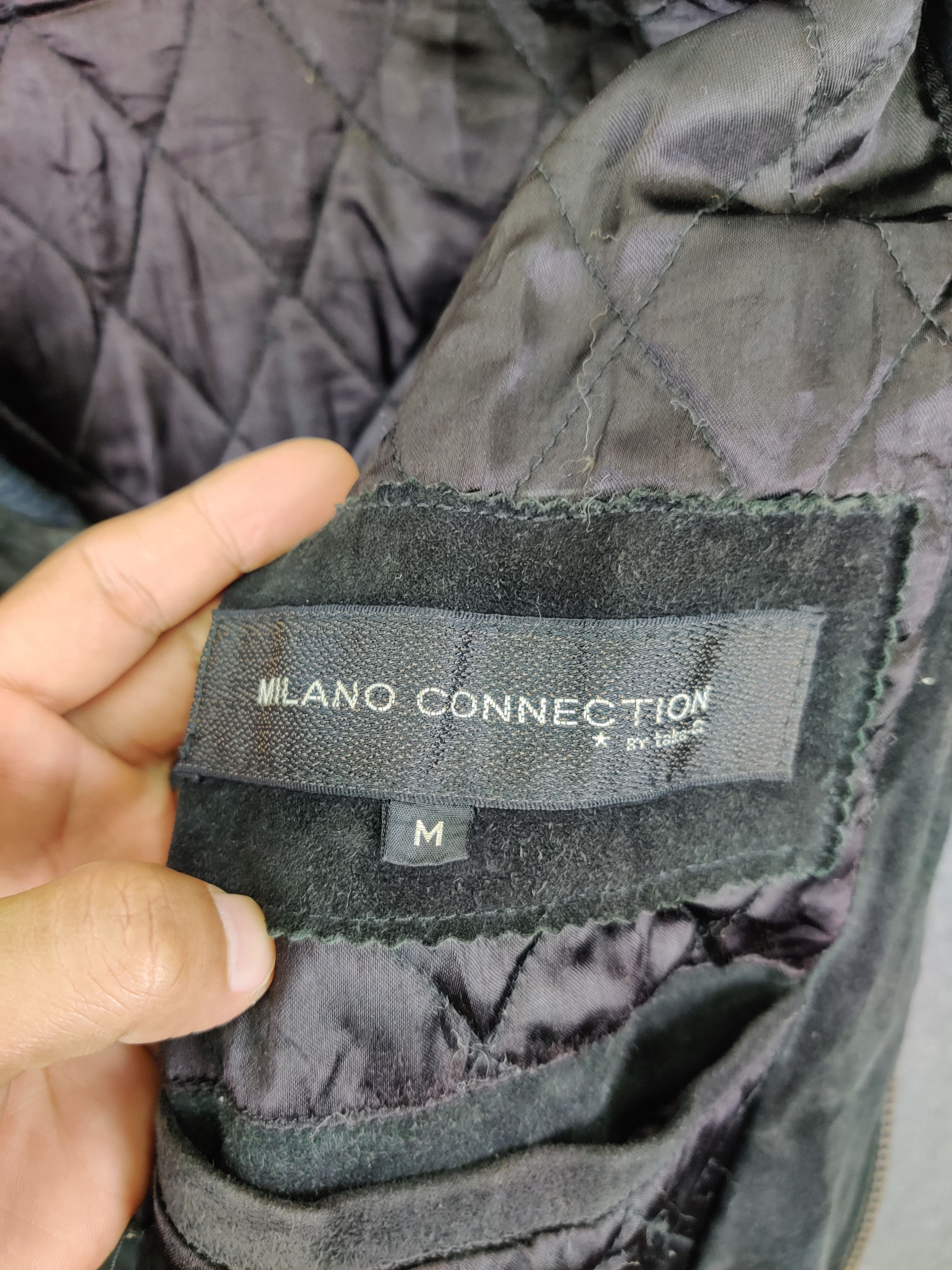 Japanese Brand Vintage Milano Connection Leather Bomber Jacket Size US M / EU 48-50 / 2 - 13 Thumbnail