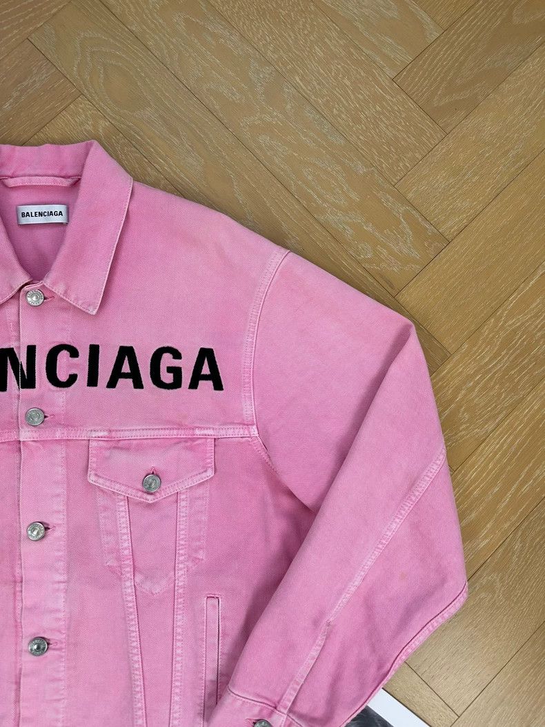 Balenciaga Balenciaga Solid Color Front Logo Letter Printed Denim Jac Size XXS / US 00 / IT 34 - 5 Thumbnail