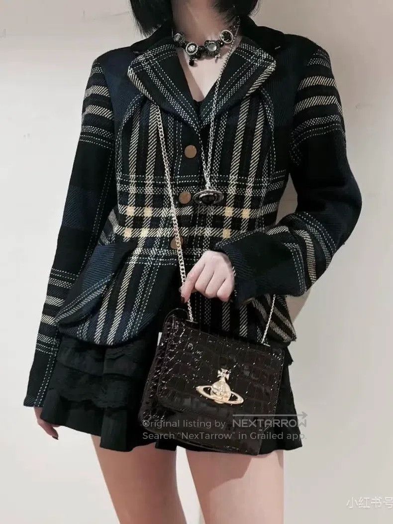 Vivienne Westwood Vivienne Westwood 90s vintage second-hand tweed velvet mix Size S / US 4 / IT 40 - 2 Thumbnail