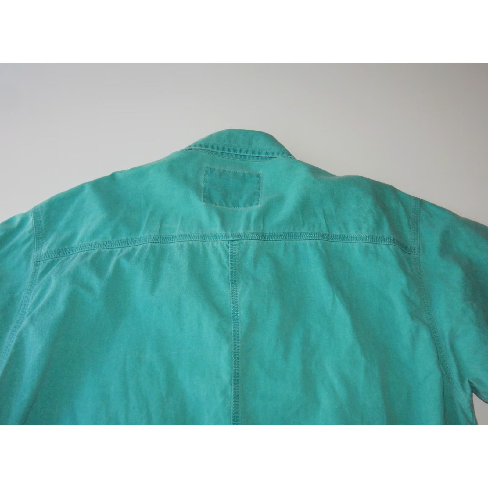Levi's VTG Levi's Men's Button-Up Shirt Size M Short Sleeve Green Cotton Denim 22W 16.5S 31.5L Size US M / EU 48-50 / 2 - 4 Thumbnail