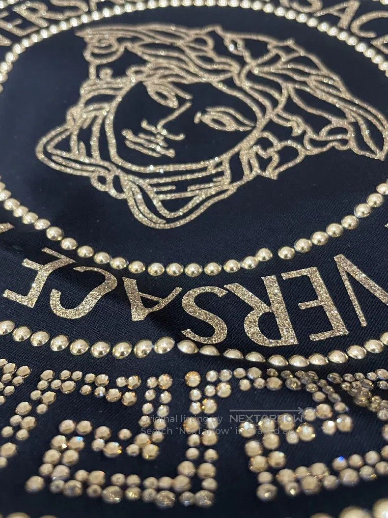 Versace Versace Swarovski crystal diamond set T-shirt Size US L / EU 52-54 / 3 - 4 Thumbnail