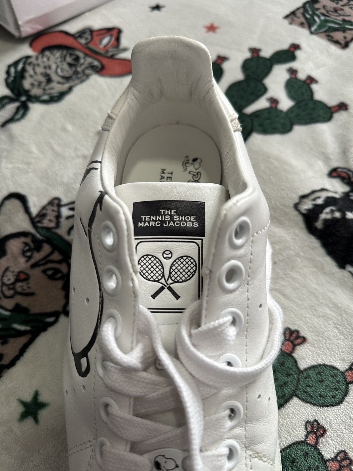 Marc Jacobs × Peanuts Leather Tennis Shoe Sneakers Size US 7 / EU 40 - 8 Thumbnail