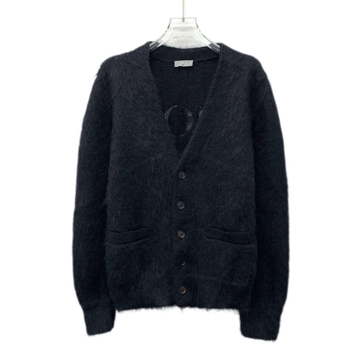 Dior Dior Black Logo Mohair V-neck Long Sleeve Knitwear K26WX Size US S / EU 44-46 / 1 - 1 Thumbnail