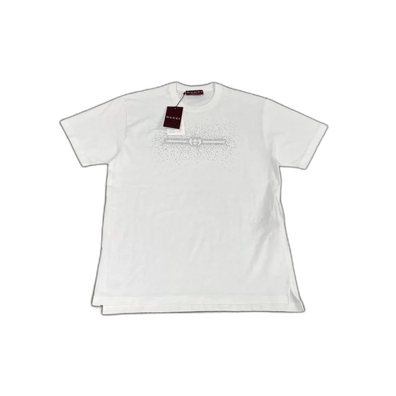 Gucci Gucci Rhinestone Logo Short Sleeve T-Shirt Size M / US 6-8 / IT 42-44 - 1 Thumbnail