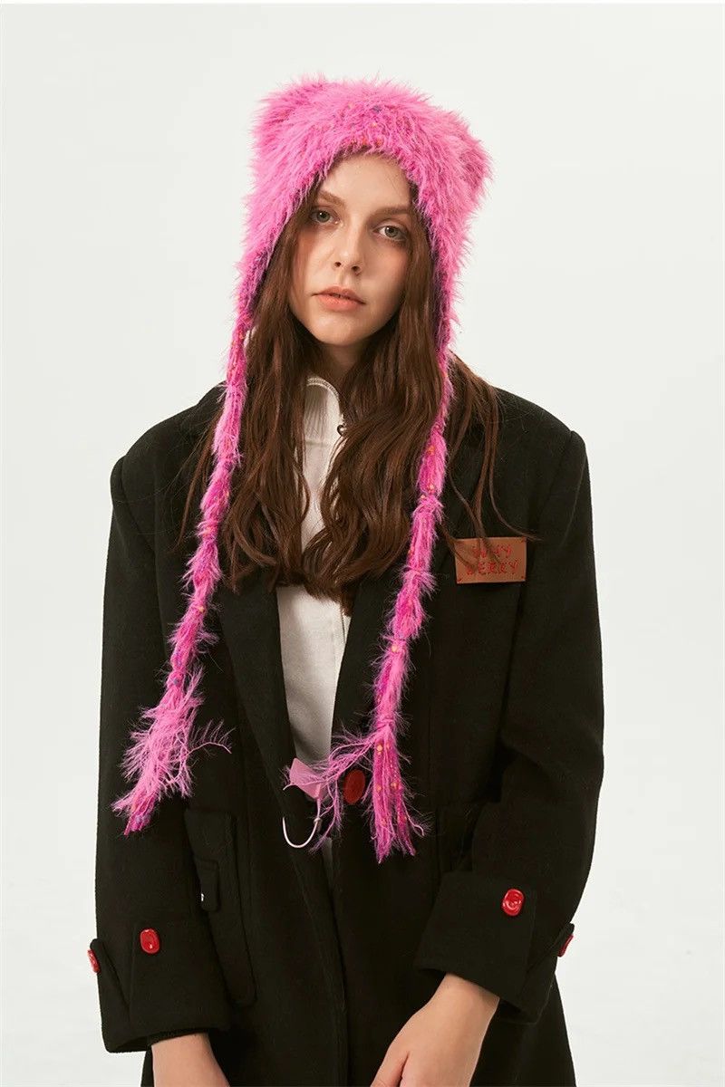 Designer × Japanese Brand Designer Fashion Fluffy Teddy Bear Hat Balaclava Size ONE SIZE - 4 Thumbnail