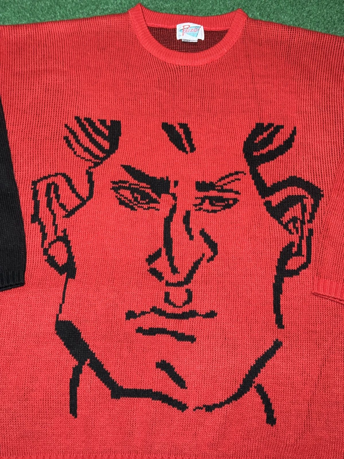 Pazzo Pazzo Vintage Knit Oversized Large Art Pop Culture Sweater Size L / US 10 / IT 46 - 2 Thumbnail