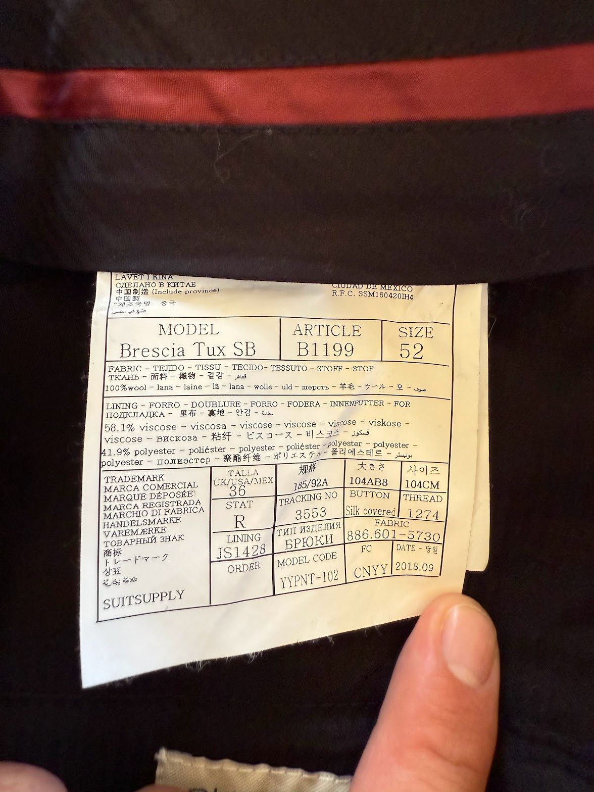 Suitsupply Tuxedo (full set minus bow tie) Size 44R - 7 Thumbnail