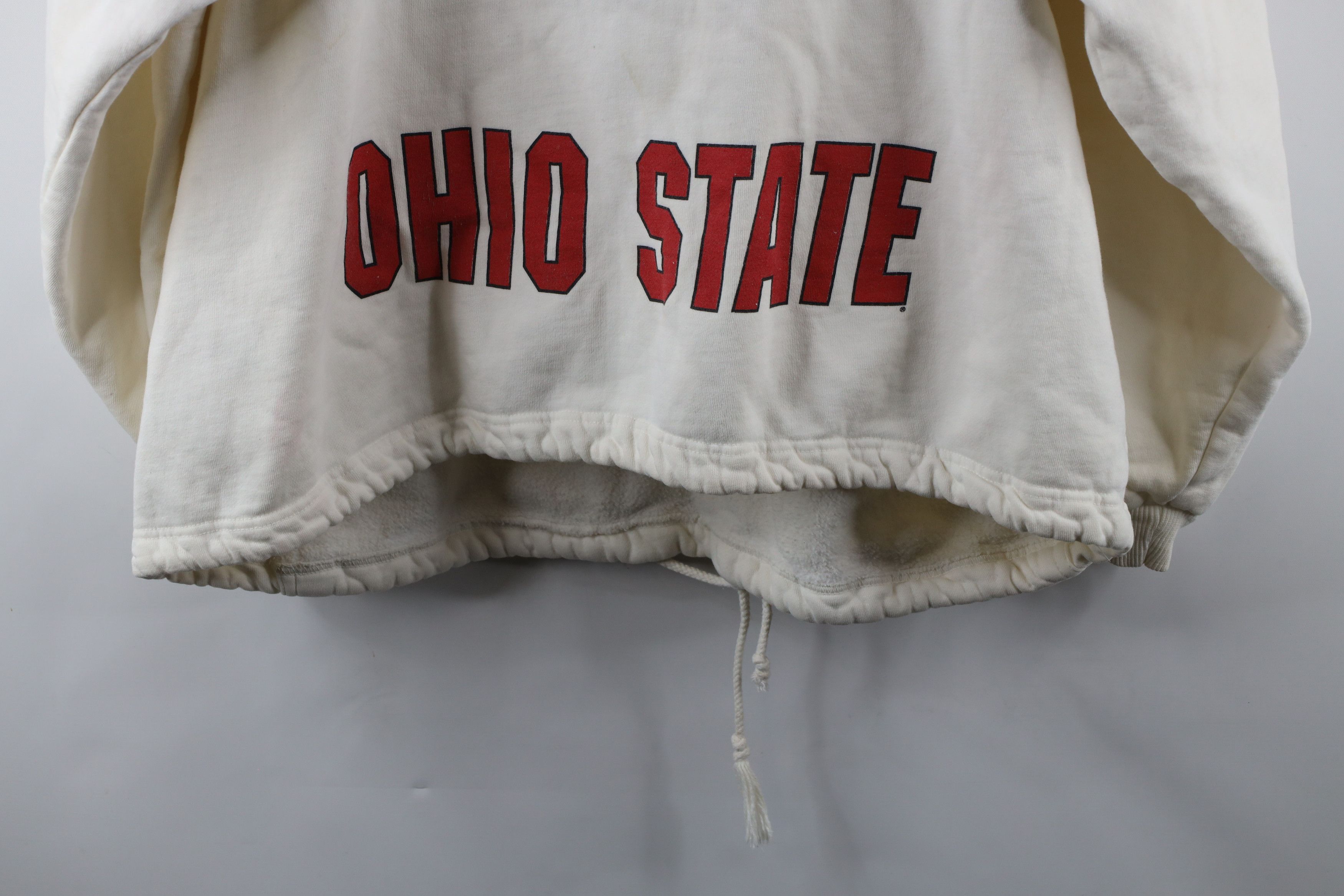 Vintage Vintage 90s Baggy Ohio State University Hoodie White USA Size US L / EU 52-54 / 3 - 15 Thumbnail