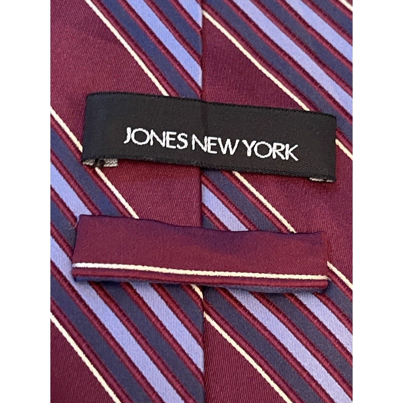 Jones New York Jones New York Burgundy Blue Hand Made Silk Made In China Size ONE SIZE - 8 Thumbnail