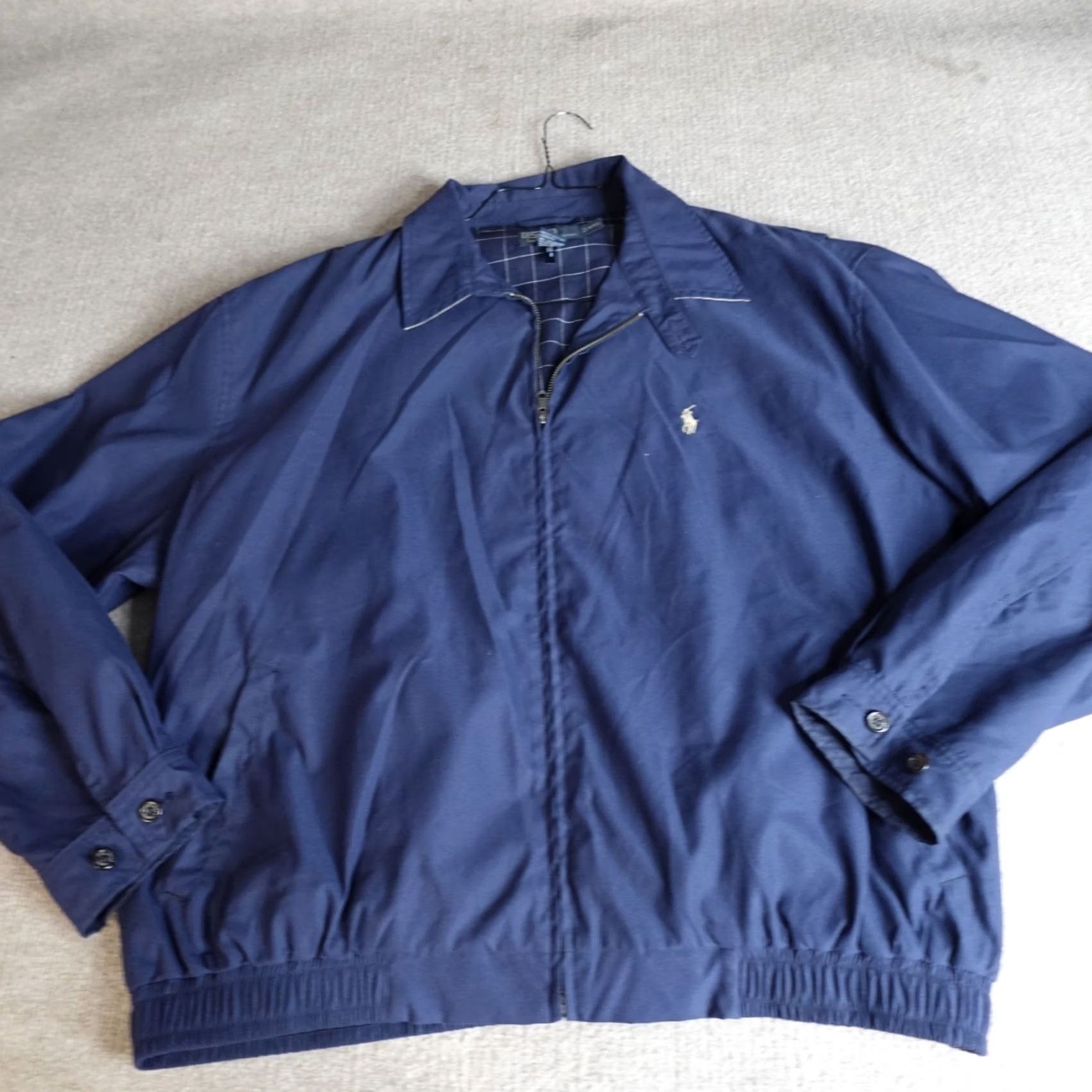 Polo Ralph Lauren VINTAGE Polo Ralph Lauren Jacket 2XL Blue Full Zip Bi Swing Bomber Jacket Mens Size US XXL / EU 58 / 5 - 2 Thumbnail