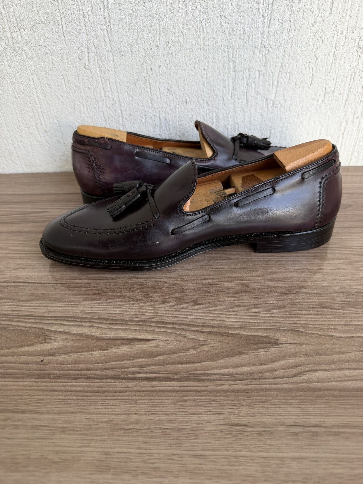 Alden Burgundy shell cordovan tassel loafers by brook brothers Size US 10.5 / EU 43-44 - 8 Thumbnail