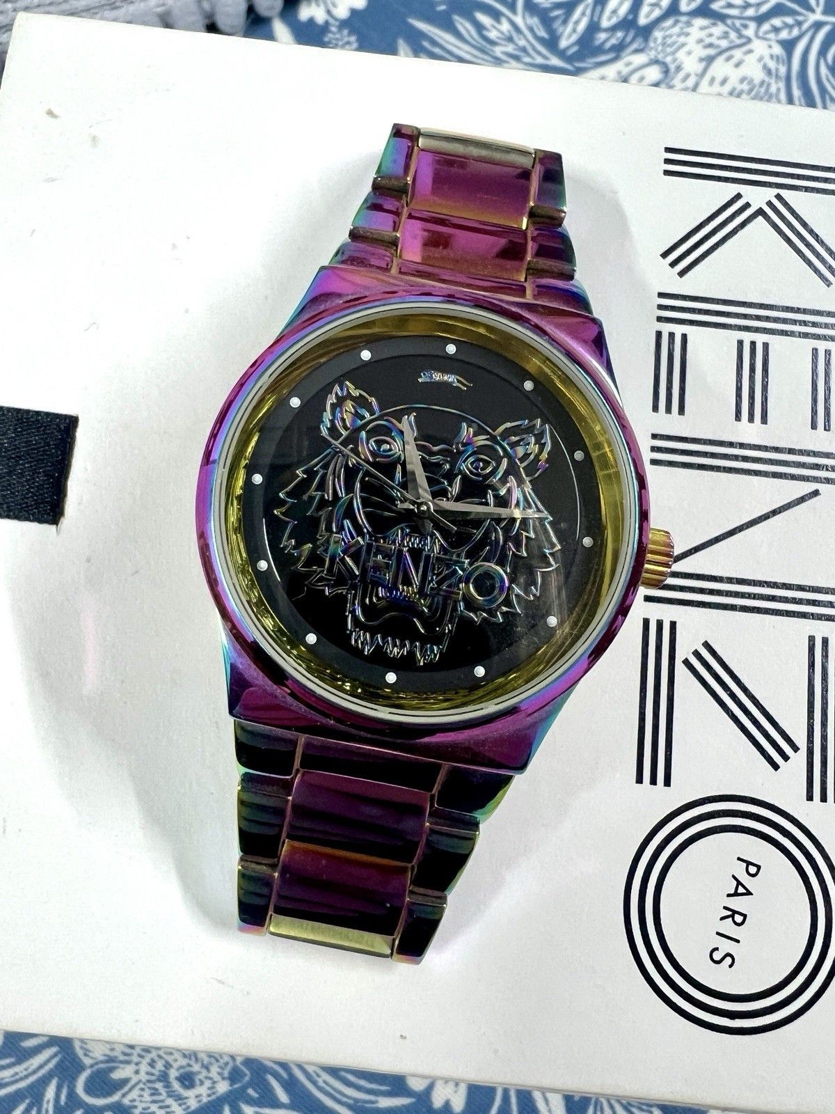 Kenzo Kenzo Rainbow Tiger Multi Coloured Watch Size 38 - 7 Thumbnail