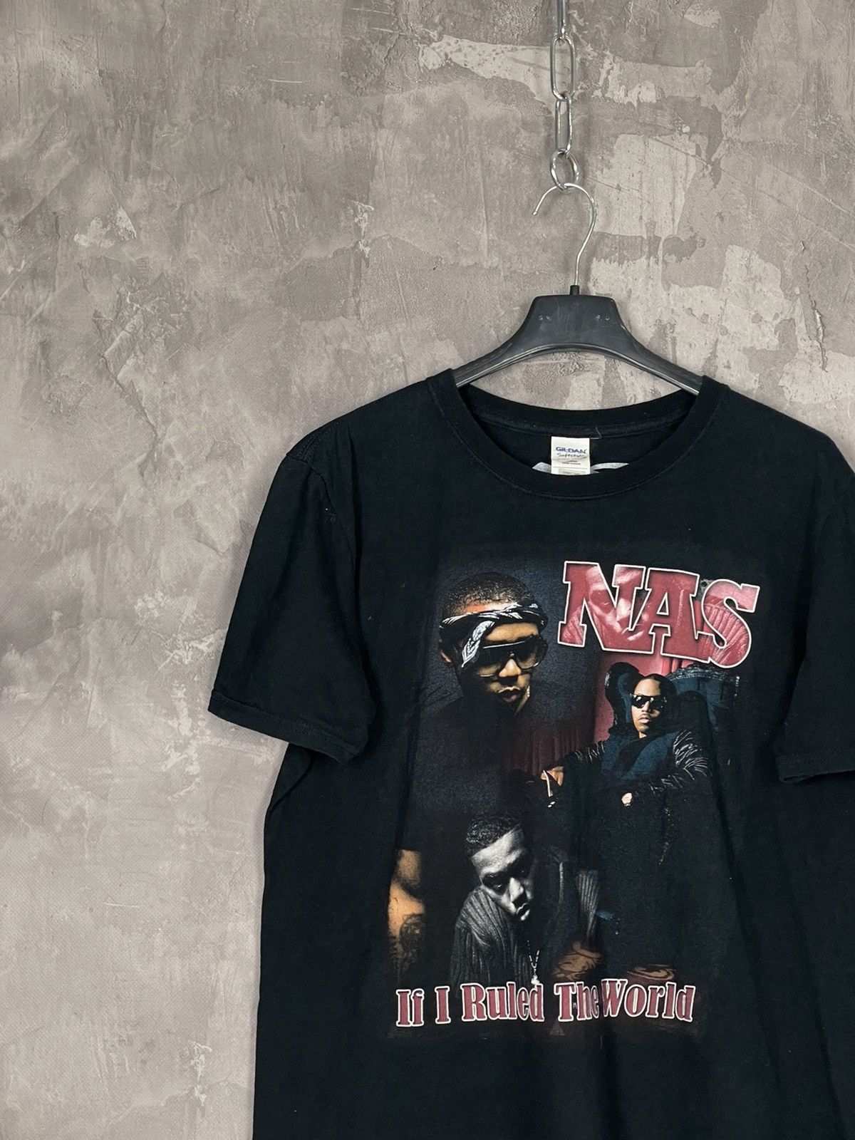 Band Tees × Rap Tees × Vintage Vintage NAS Nas If I ruled the world Rap Crazy Print T shirt Size US M / EU 48-50 / 2 - 3 Thumbnail