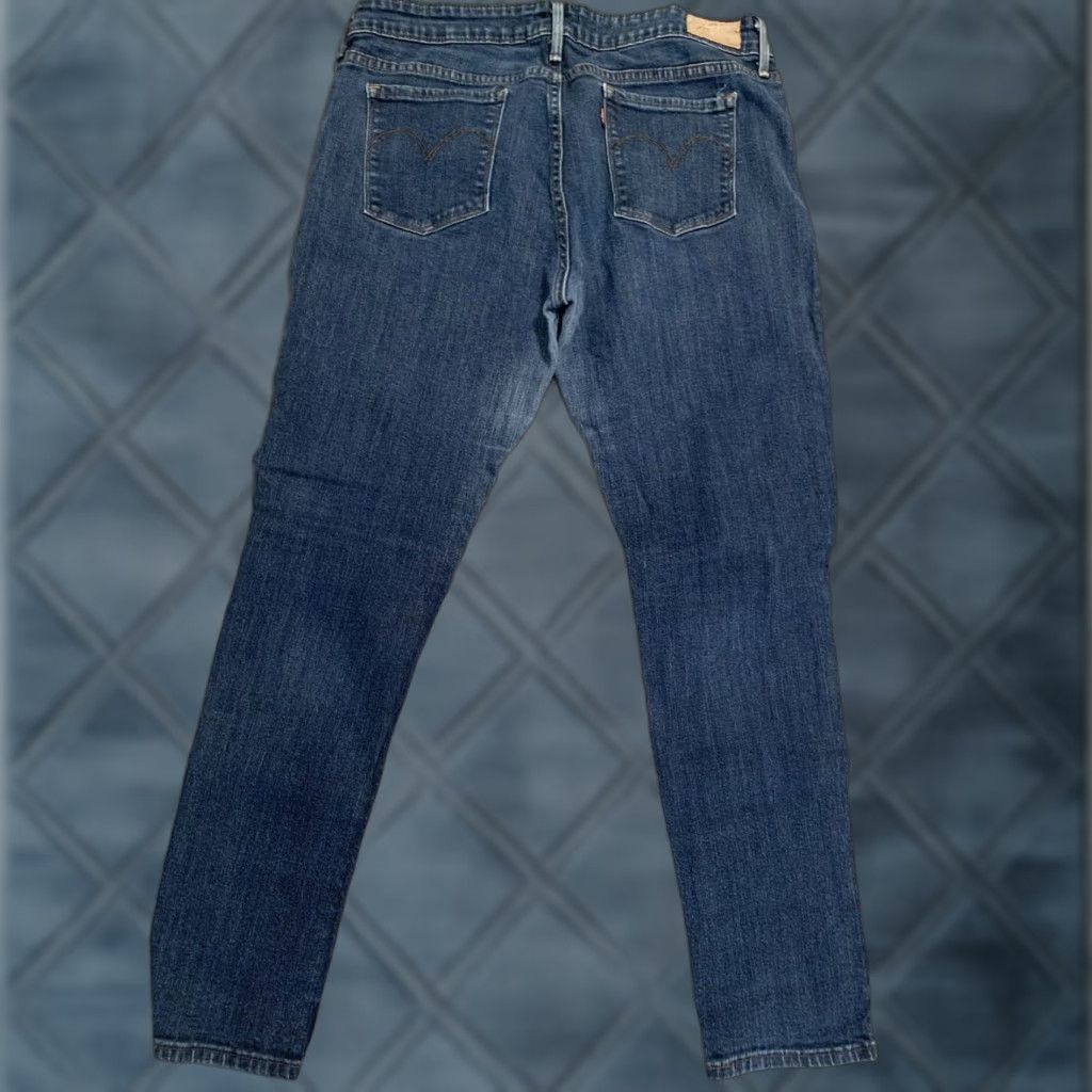 Vintage Womens Distressed Skinny Jeans 33M Denim Blue 31in Inseam Regular Rise Mid Stylus LEVIS Model - Pockets, Stretch Size 24" / US 00 / IT 34 - 1 Thumbnail