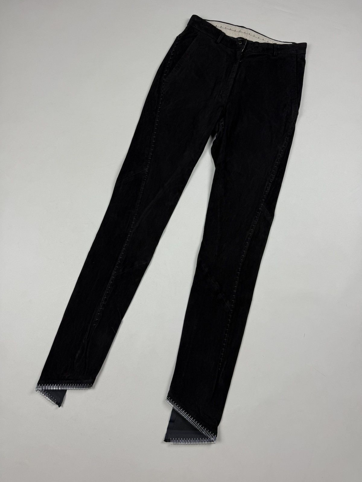 Isaac Sellam Experience Isaac Sellam Vigilante H21 Noir Leather Pants Trousers Size 25" / US 0 / IT 36 - 4 Thumbnail