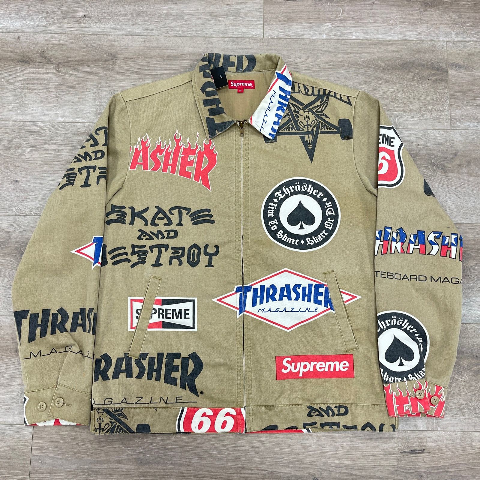 ジャケット・アウター Old skate 90s THRASHER work jacket Supreme Thrasher Work Jacket | Grailed