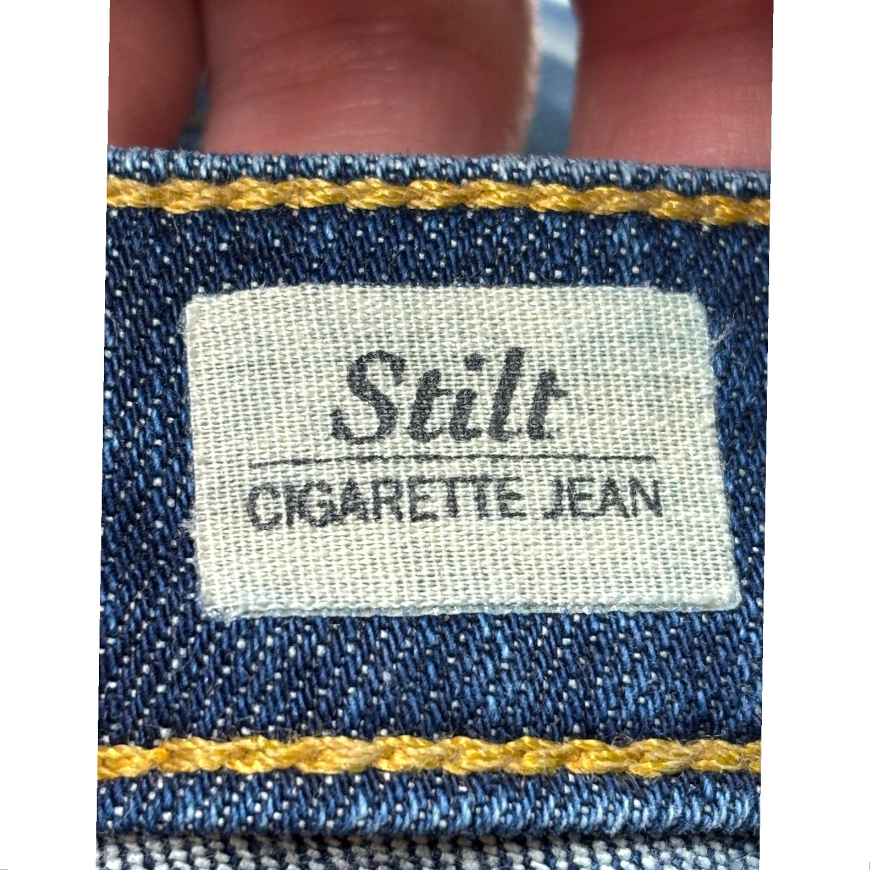 Vintage AG Adriano Goldschmied Stilt Jeans Blue Wash 29R L29 Made USA Slim Straight 5-Pocket Cotton Blend Stretch Womens Denim Size 24" / US 00 / IT 34 - 6 Thumbnail