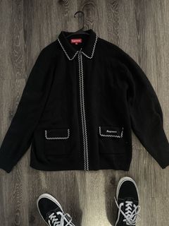 Supreme Supreme Checkerboard Zip Up Cardigan | Grailed