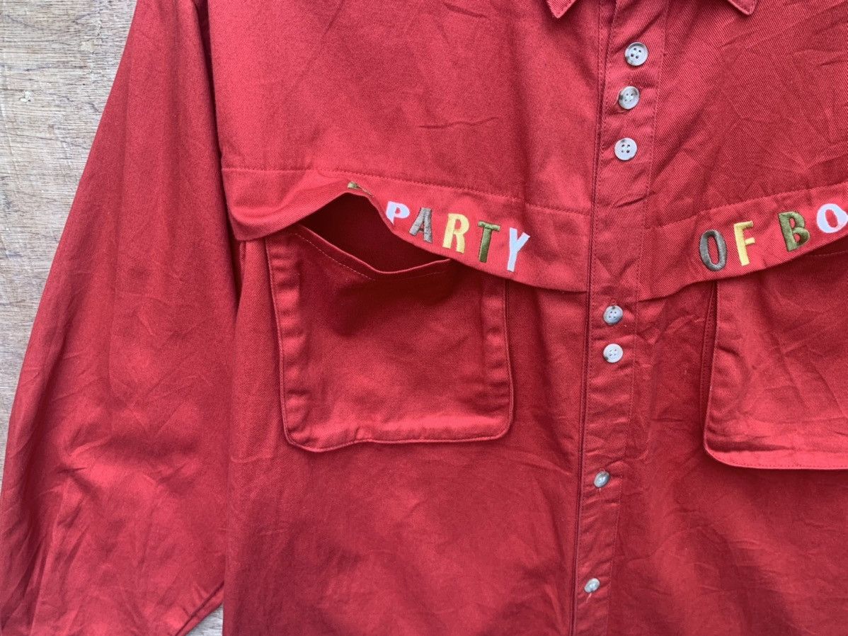 Japanese Brand SAND BEIGE A PARTY OF BOYS Slang Pocket Button Ups Shirt Size US L / EU 52-54 / 3 - 13 Thumbnail