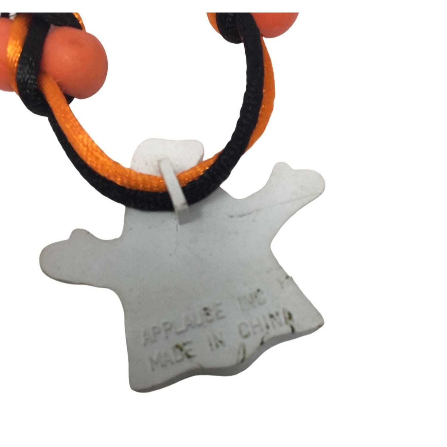Other Applause Inc. Halloween Ghost Necklace (Orange, Black, White Size ONE SIZE - 4 Thumbnail