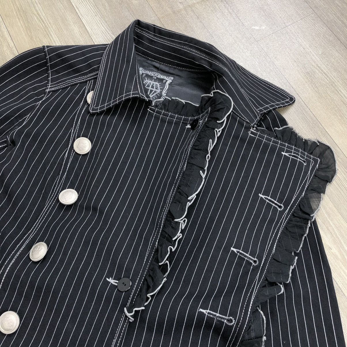 If Six Was Nine Algonquins Stripped Blazers Dress Punk Gothic Grunge Opium Size M / US 6-8 / IT 42-44 - 18 Thumbnail
