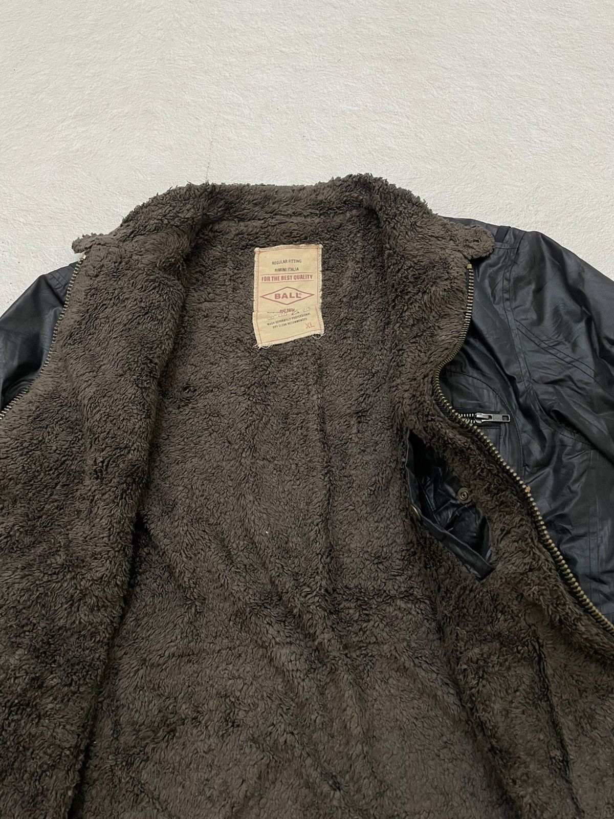 If Six Was Nine 2000s Japan Black Waxed Moto Jacket Sherpa y’s Ifsix LGB Goa Size US L / EU 52-54 / 3 - 5 Thumbnail