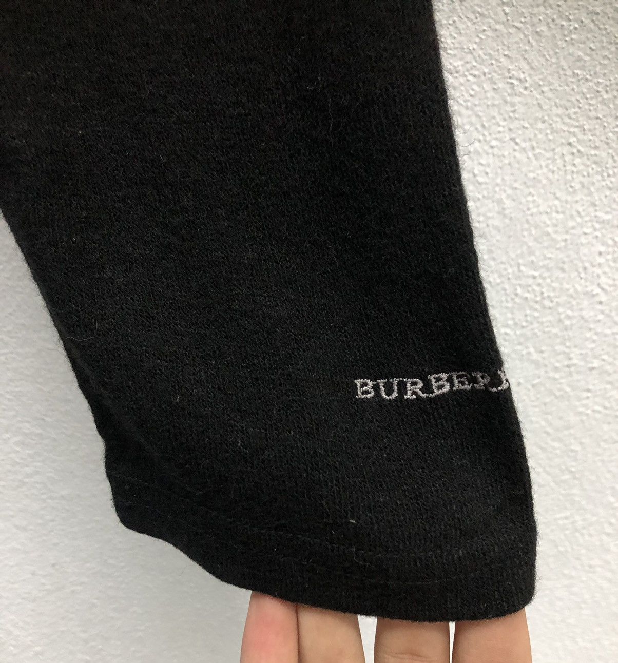 Burberry × Vintage Burberry London Long Sleeve Top Black with Nova Check Accent Size US M / EU 48-50 / 2 - 6 Thumbnail