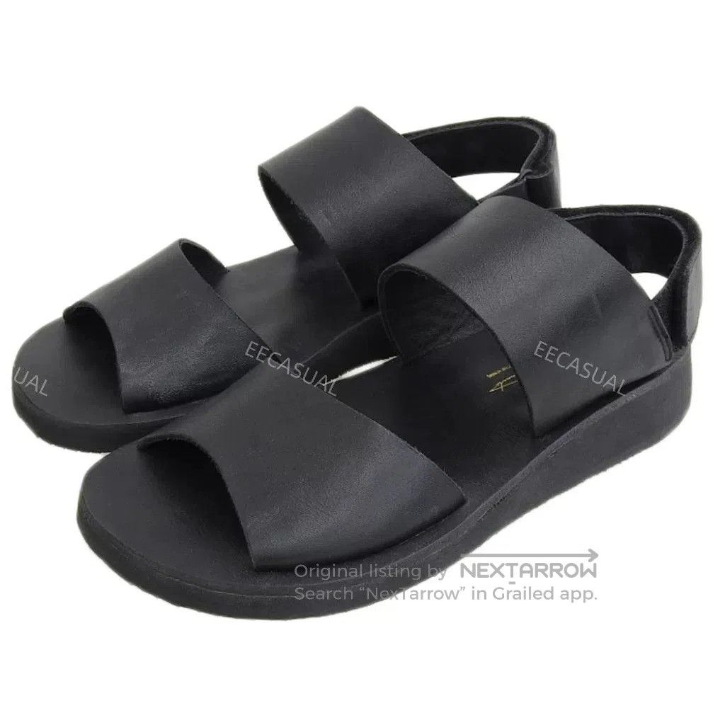 Yohji Yamamoto Yohji Yamamoto Black Leather Sandals. Size US 7 / EU 40 - 1 Thumbnail