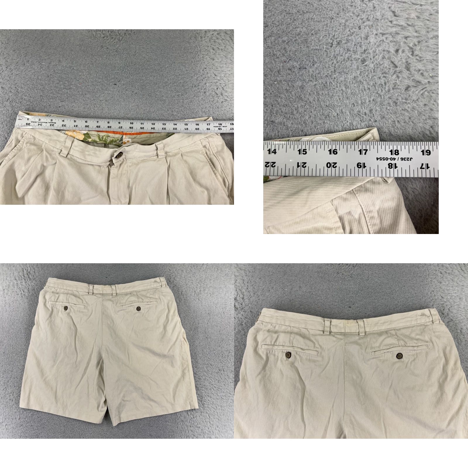 Tommy Bahama Tommy Bahama Shorts Men Bermuda 38 Beige Pleated Silk Blend Golf 38x9 Cargo Pockets Vintage No Size US 38 / EU 54 - 9 Thumbnail