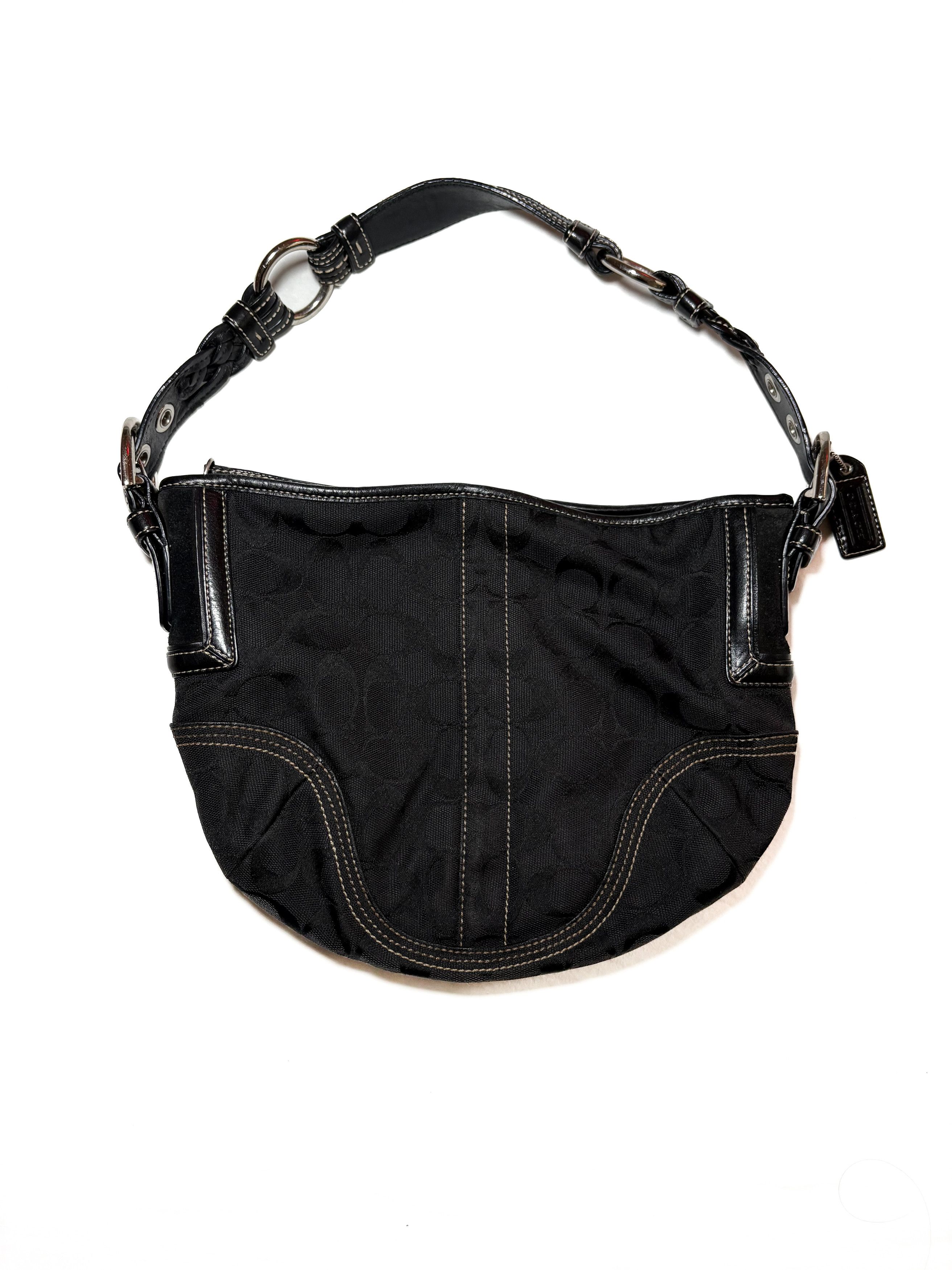 Vintage Coach Hamptons Hobo Shoulder Bag in Black, Women's